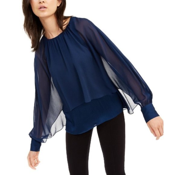 Trina Turk Layered Chiffon Top - Picture 1 of 7